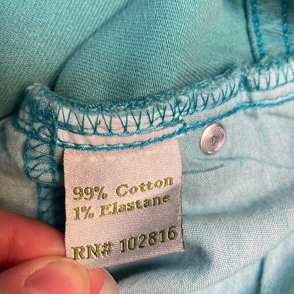 Garnet Hill Turquoise Pants - Picture 8 of 8